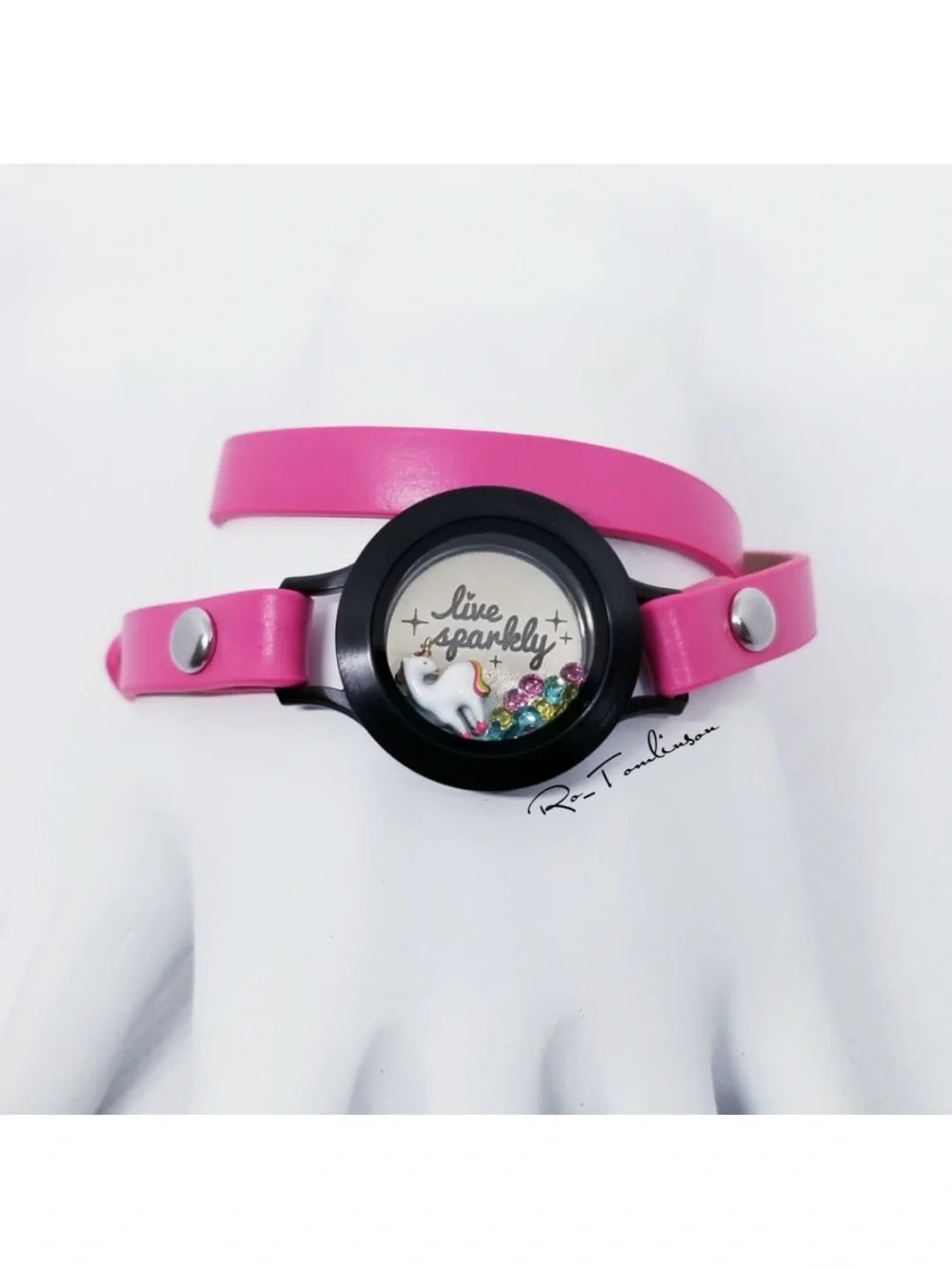 Origami Owl Hot Pink Double Wrap Band